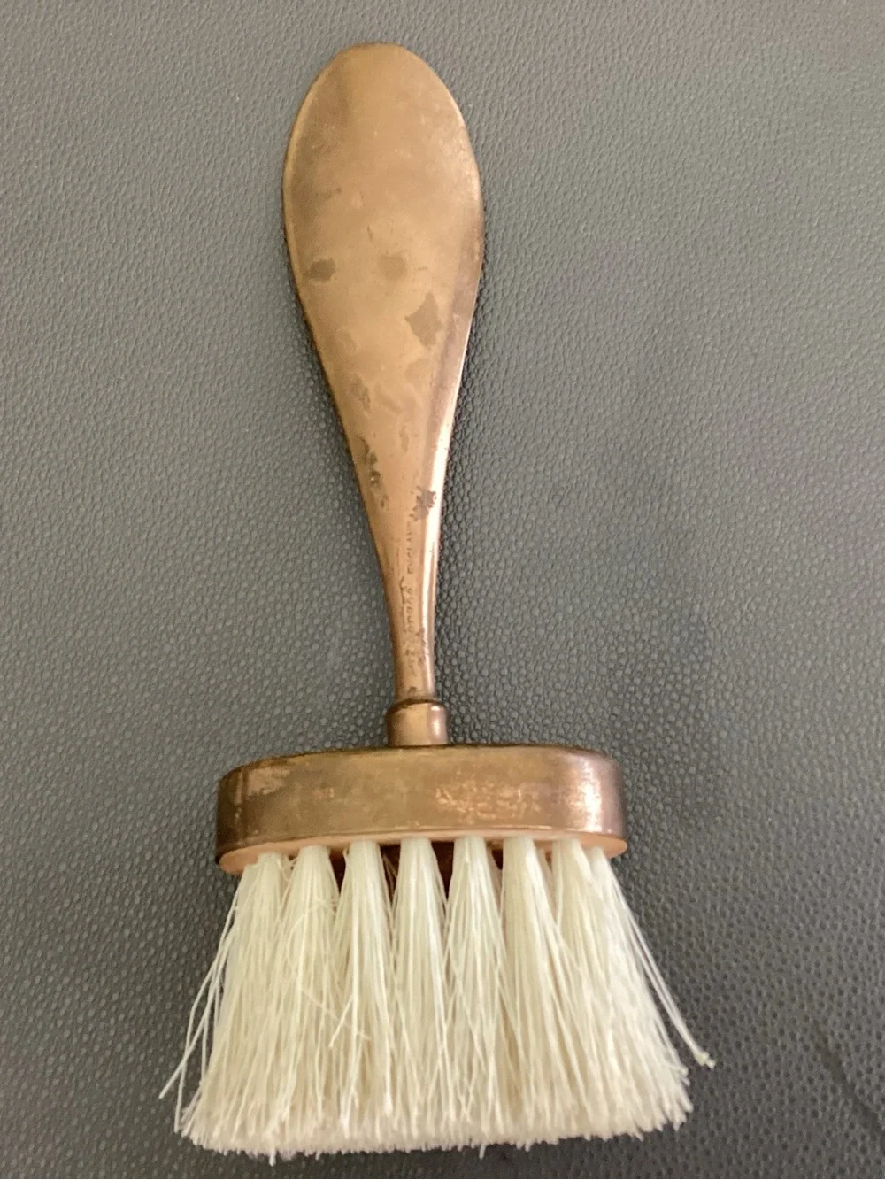 Vtg. Brass Shoehorn, brush combination historically used for a mens valet acces.